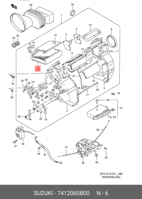 Теплообменник, отопление салона 74120-60B00 SUZUKI