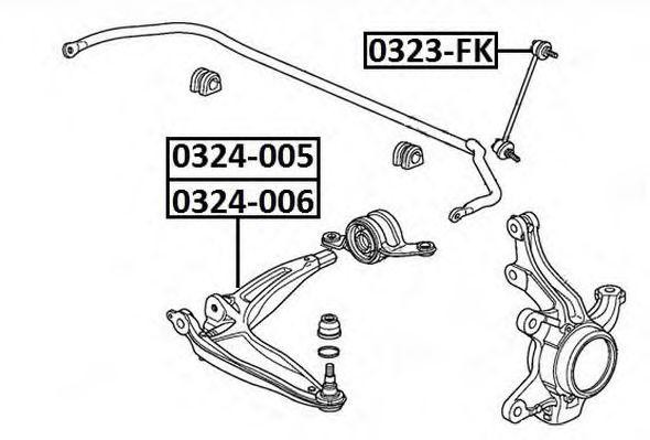 Рычаг подвески 0324-006 ASVA