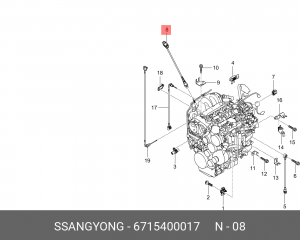 Лямбда-зонд 6715400017 SSANG YONG