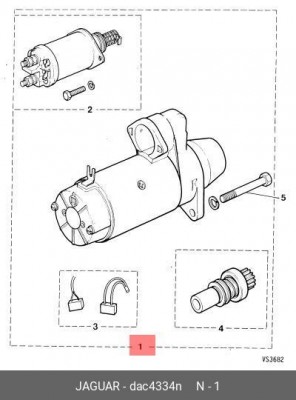 Стартер DAC4334N JAGUAR