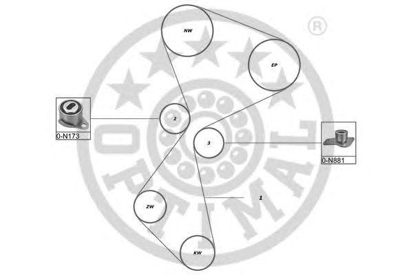 Комплект ремня ГРМ SK-1013 OPTIMAL