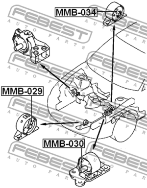 Подушка двигателя MMB034 FEBEST