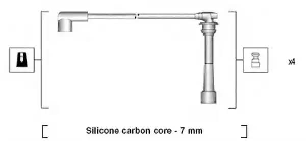 Ккомплект проводов зажигания 941295160887 MAGNETI MARELLI