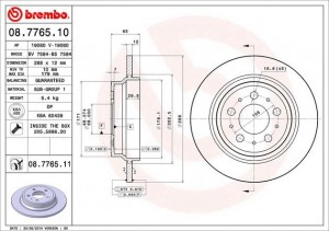 Тормозной диск 08.7765.11 BREMBO