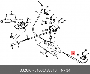 Трос, стояночная тормозная система 54660A83310 SUZUKI