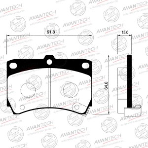 Колодки тормозные дисковые AV402 AVANTECH