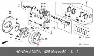 Тормозной диск 42510-SEA-E50 HONDA