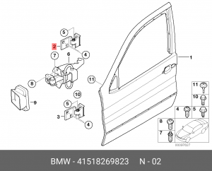 Петля - шарнир открывания двери 41 51 8 269 823 BMW