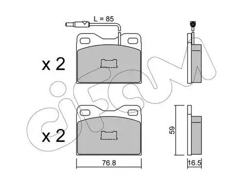 Комплект тормозных колодок, диско 822-015-5 CIFAM
