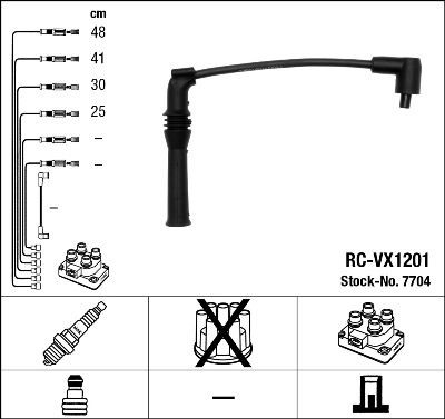 Ккомплект проводов зажигания 7704 NGK NTK