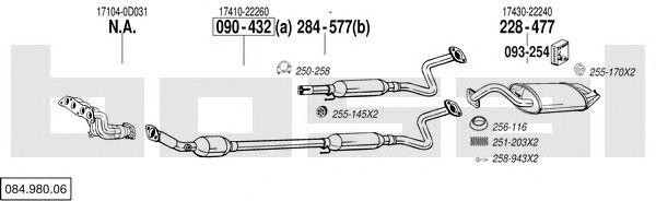 Система выпуска ОГ 08498006 BOSAL