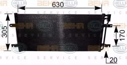 Конденсатор, кондиционер 8FC 351 037-701 HELLA