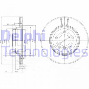 Тормозной диск BG3959 DELPHI