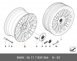 Диск колеса 36 11 7 839 366 BMW