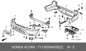 Носитель, буфер 71130S9AE00ZZ HONDA