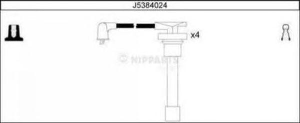 Ккомплект проводов зажигания J5384024 H B JAKOPARTS NIPPARTS