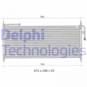 Конденсатор, кондиционер TSP0225297 DELPHI