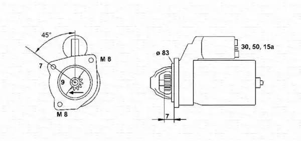 Стартер 943251440010 MAGNETI MARELLI