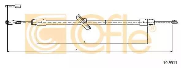 Трос ручного тормоза 109511 COFLE