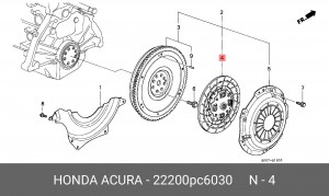Диск сцепления 22200PC6030 HONDA