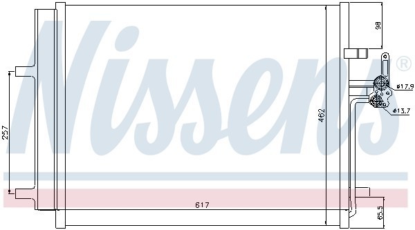 Конденсатор, кондиционер 940043 NISSENS