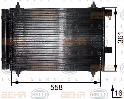 Конденсатор, кондиционер 8FC 351 300-251 HELLA