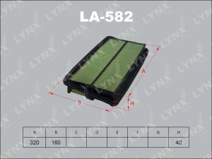 Фильтр воздушный LA-582 LYNXAUTO
