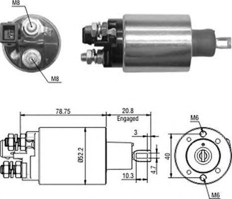 Тяговое реле, стартер 940113050055 MAGNETI MARELLI