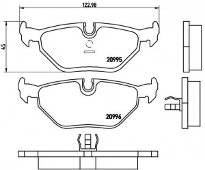 Комплект тормозных колодок, диско P06011 BREMBO