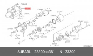 Стартер 23300AA381 SUBARU