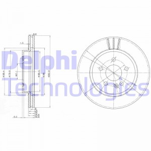 Тормозной диск BG3397 DELPHI