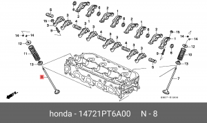 Выпускной клапан 14721PT6A00 HONDA