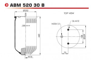Пневмобаллон сиденья ABM52030B TIPTOPOL