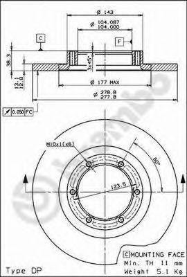 Тормозной диск 08.7223.10 BREMBO