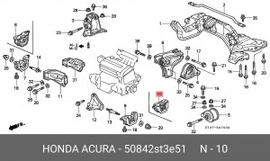Подушка двигателя 50842-ST3-E51 HONDA