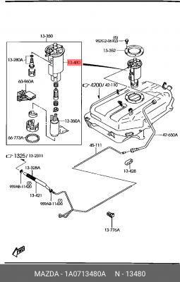 Деталь 1A0713480A MAZDA