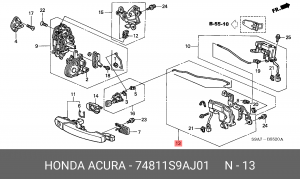 Деталь 74811S9AJ01 HONDA