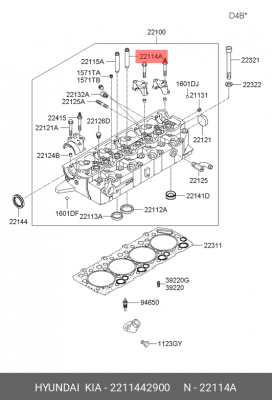 Направляющая втулка клапана 2211442900 HYUNDAI KIA