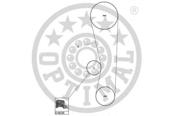 Комплект ремня ГРМ SK-1255 OPTIMAL