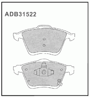 Колодки тормозные дисковые ADB31522 ALLIED NIPPON