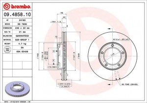 Тормозной диск 09.4858.10 BREMBO