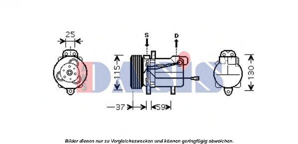 Компрессор, кондиционер 851664N AKS DASIS