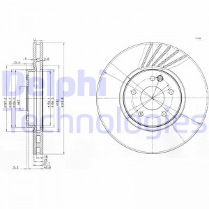 Тормозной диск BG3238 DELPHI