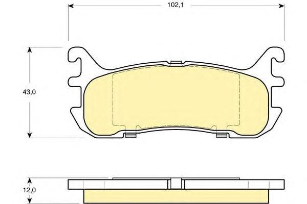 Комплект тормозных колодок, диско 6133199 GIRLING