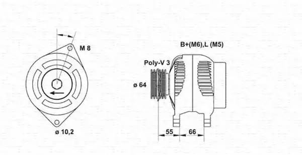 Генератор 943346198010 MAGNETI MARELLI
