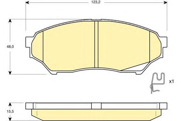 Комплект тормозных колодок, диско 6132709 GIRLING