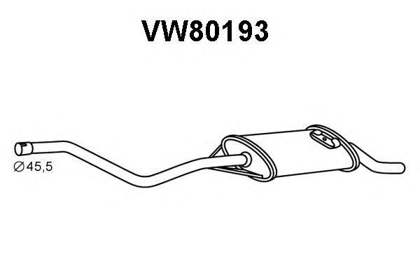 Глушитель выхлопных газов конечный VW80193 VENEPORTE