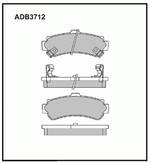 Колодки тормозные дисковые ADB3712 ALLIED NIPPON