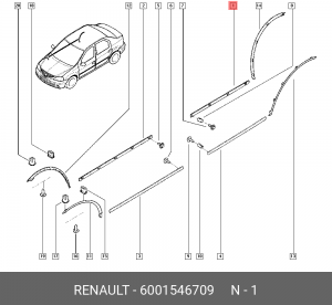 Молдинг двери 6001546709 RENAULT