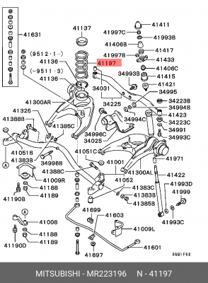 Пружина подвески MR223196 MITSUBISHI